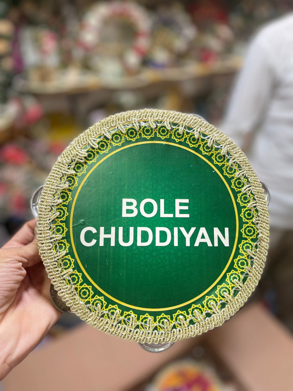Dulhay Ki Behen Decorative Tambourine – Groom's Sister Wedding Dafli Prop for Mehndi, Sangeet & Photoshoots