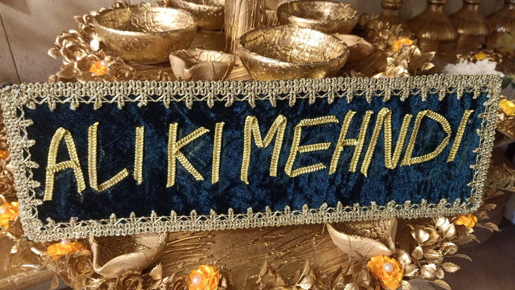 Customized Mehndi Team Hand Fans | Bridal Squad Wedding Props