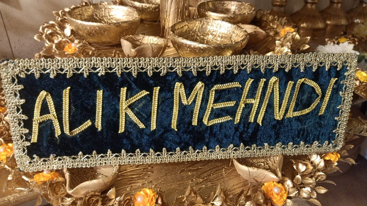 Customized Mehndi Team Hand Fans | Bridal Squad Wedding Props