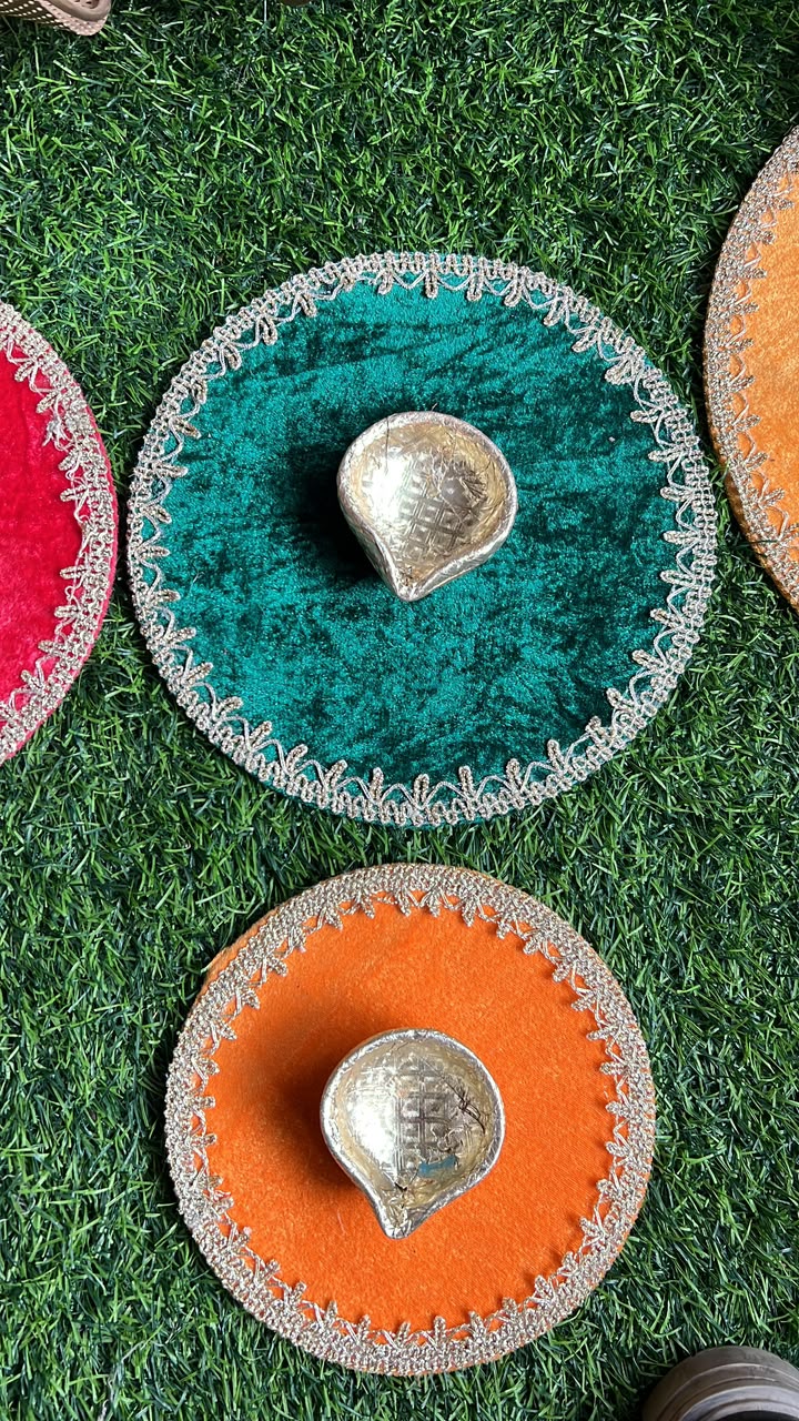 Handmade Decorative Diya Plates | Mehndi & Wedding Favor Trays